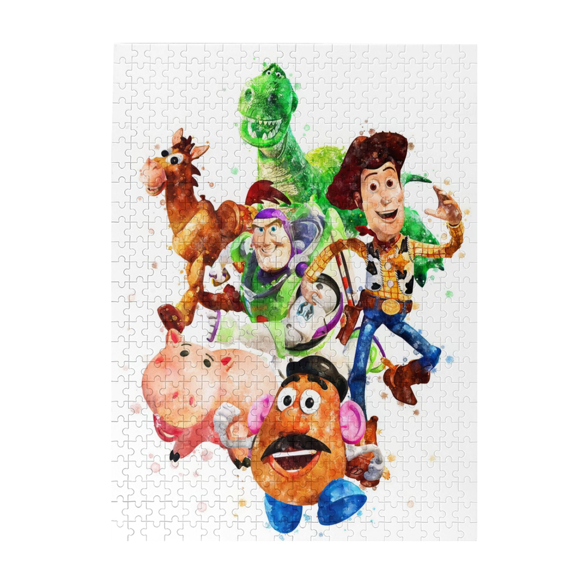 Toy Story Wooden Puzzle 500 PCS in Plastic Box, DIY Jigsaw Puzzle for Adults Kids, Birthday Holiday Family Puzzle Games Gift for Dad Mom Son Girls Boys
