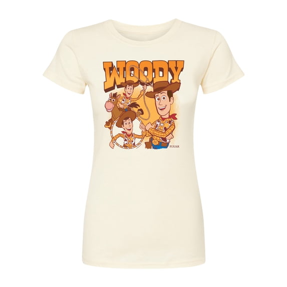 Toy Story - Woody Bootleg - Juniors Fitted Graphic T-Shirt
