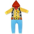 thumbnail image 1 of Toy Story Woody Boys Single Roleplay Coverall Romper with Hood, Toddler, 1 of 2
