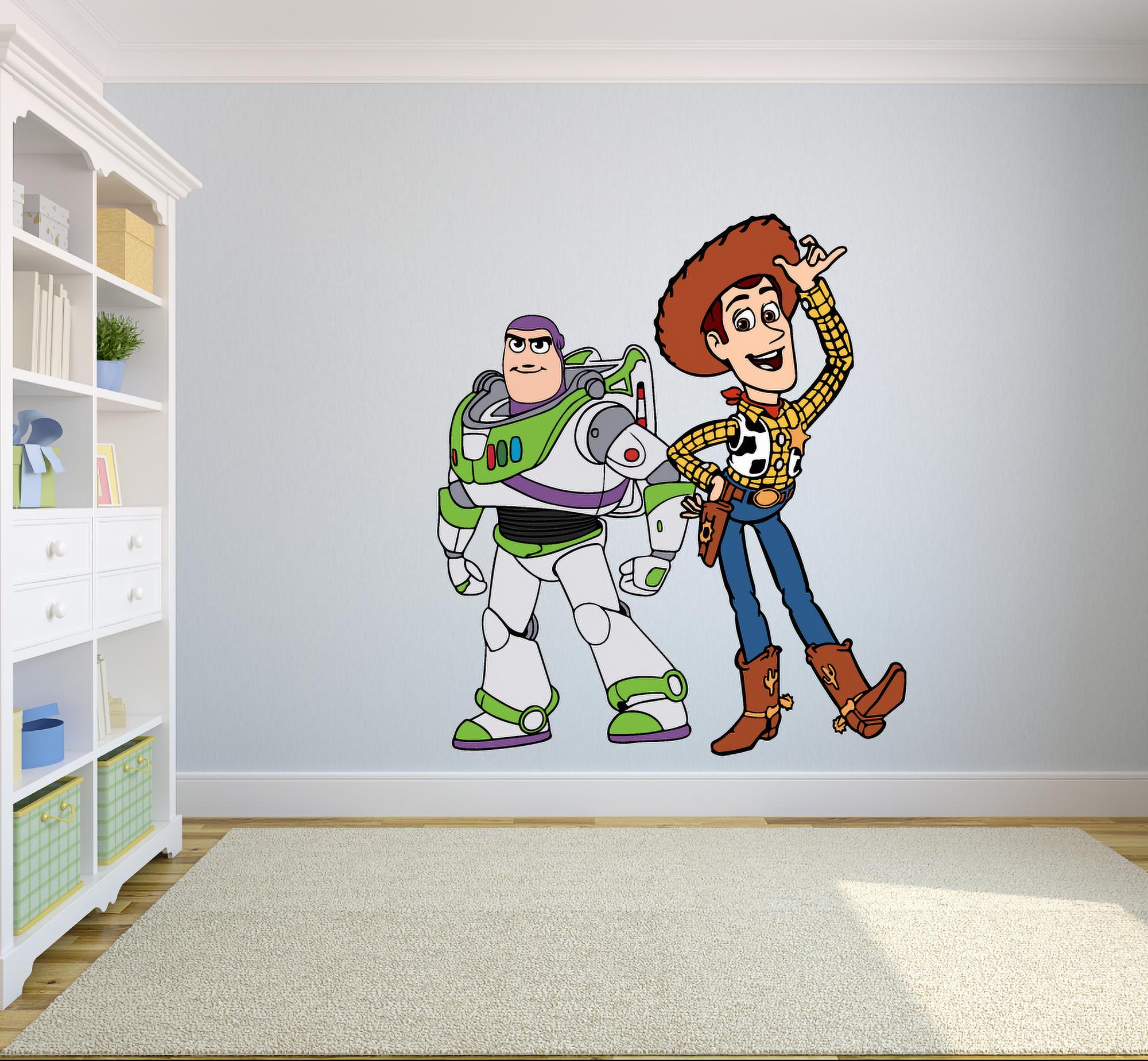 Toy Story Woody Buzz Lightyear Colorful Decors Wall Sticker Art Design