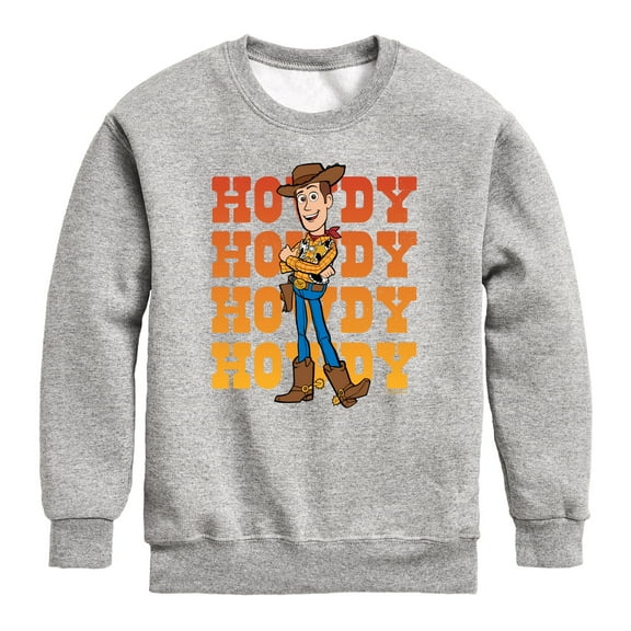 Toy Story - Woody Howdy - Toddler And Youth Crewneck Fleece Sweatshirt
