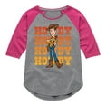 thumbnail image 1 of Toy Story - Woody Howdy - Toddler And Youth Girls Raglan Graphic T-Shirt, 1 of 5