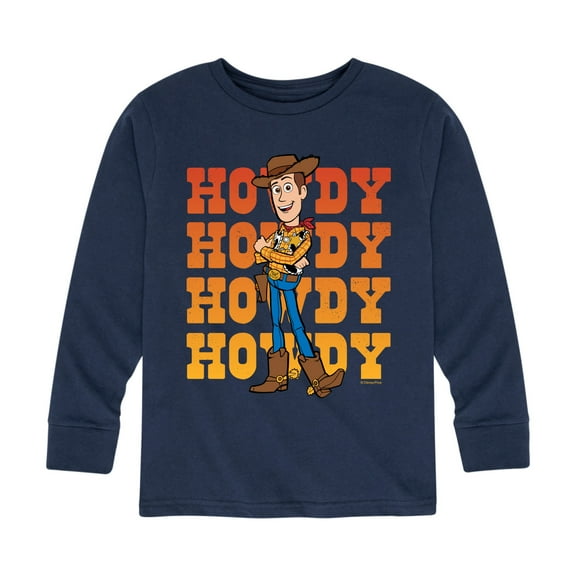 Toy Story - Woody Howdy - Toddler And Youth Long Sleeve Graphic T-Shirt