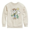 thumbnail image 1 of Toy Story - Woody Pastel - Toddler & Youth Crewneck Fleece Sweatshirt, 1 of 5