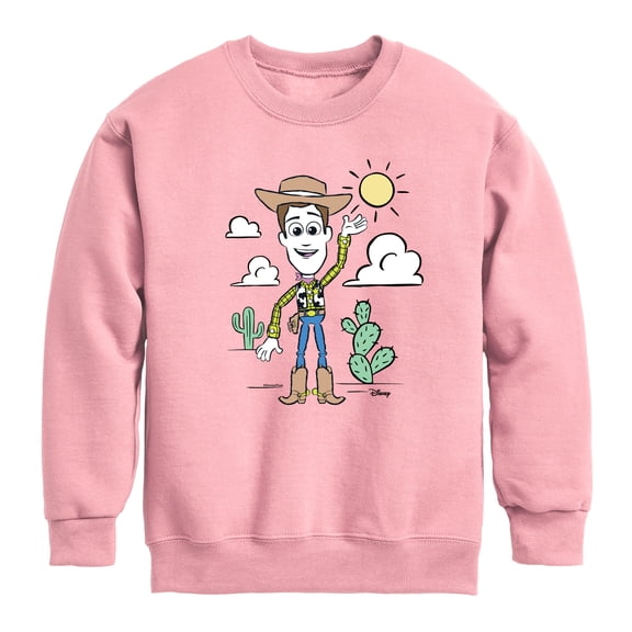 Toy Story - Woody Pastel - Toddler & Youth Crewneck Fleece Sweatshirt