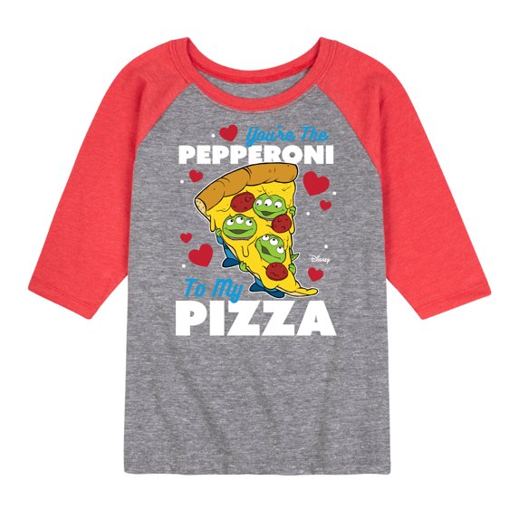 Toy Story - You're The Pepperoni To My Pizza - Toddler And Youth Raglan Graphic T-Shirt