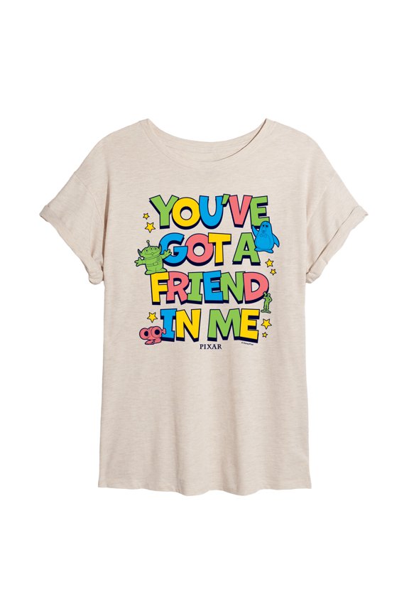 Toy Story - You've Got Friend In Me - Juniors Oversized Graphic T-Shirt