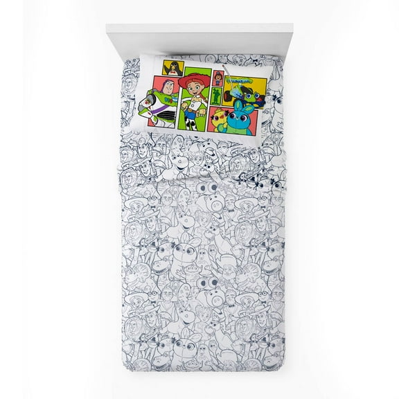 Disney Toy Story You've Got a Friend 3-Piece Twin Sheet Set, Kids Bedroom Decor, Polyester