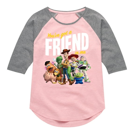 Toy Story - You've Got a Friend In Me - Toddler And Youth Girls Raglan Graphic T-Shirt