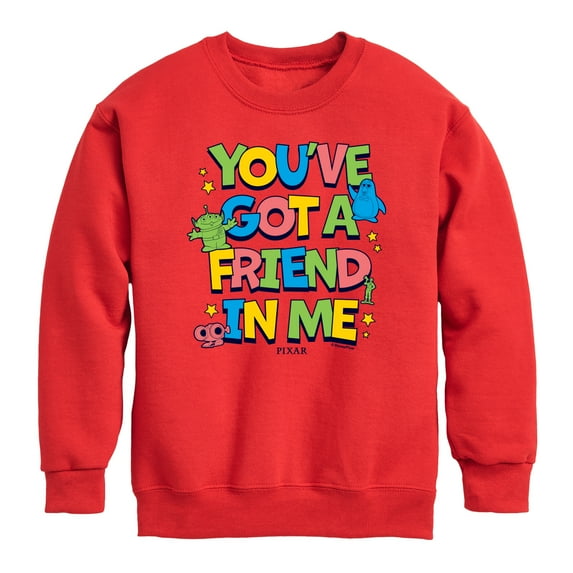 Toy Story - Youve Got Friend In Me - Youth Boys Crew Fleece Sweatshirt
