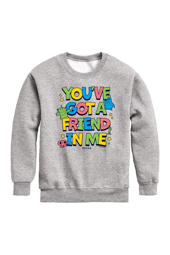 Toy Story - Youve Got Friend In Me - Youth Boys Crew Fleece Sweatshirt
