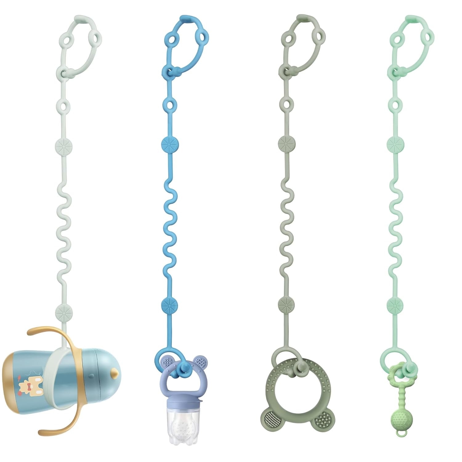 Toy Straps for Baby, 5pcs Adjustable Toy Holder for Stroller Accessories,  Silicone Tether Pacifier Clip, No Throw Travel Essential Leash for High  Chair, Car Seat (5-Pack) - Walmart.com