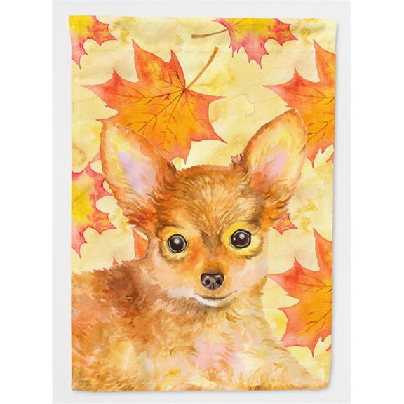 Toy Terrier Fall Flag Garden Size