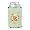 thumbnail image 1 of Toy Terrier Green Flowers Can or Bottle Hugger, 1 of 5