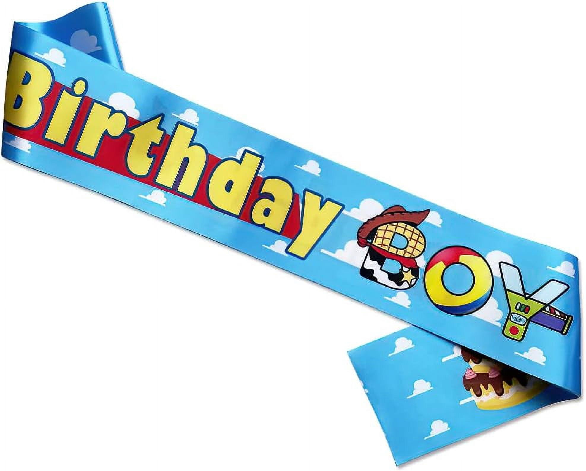 Toy Theme Story Birthday Boy Sash for Kids Fun Party Supplies for Boys' Birthday Toy