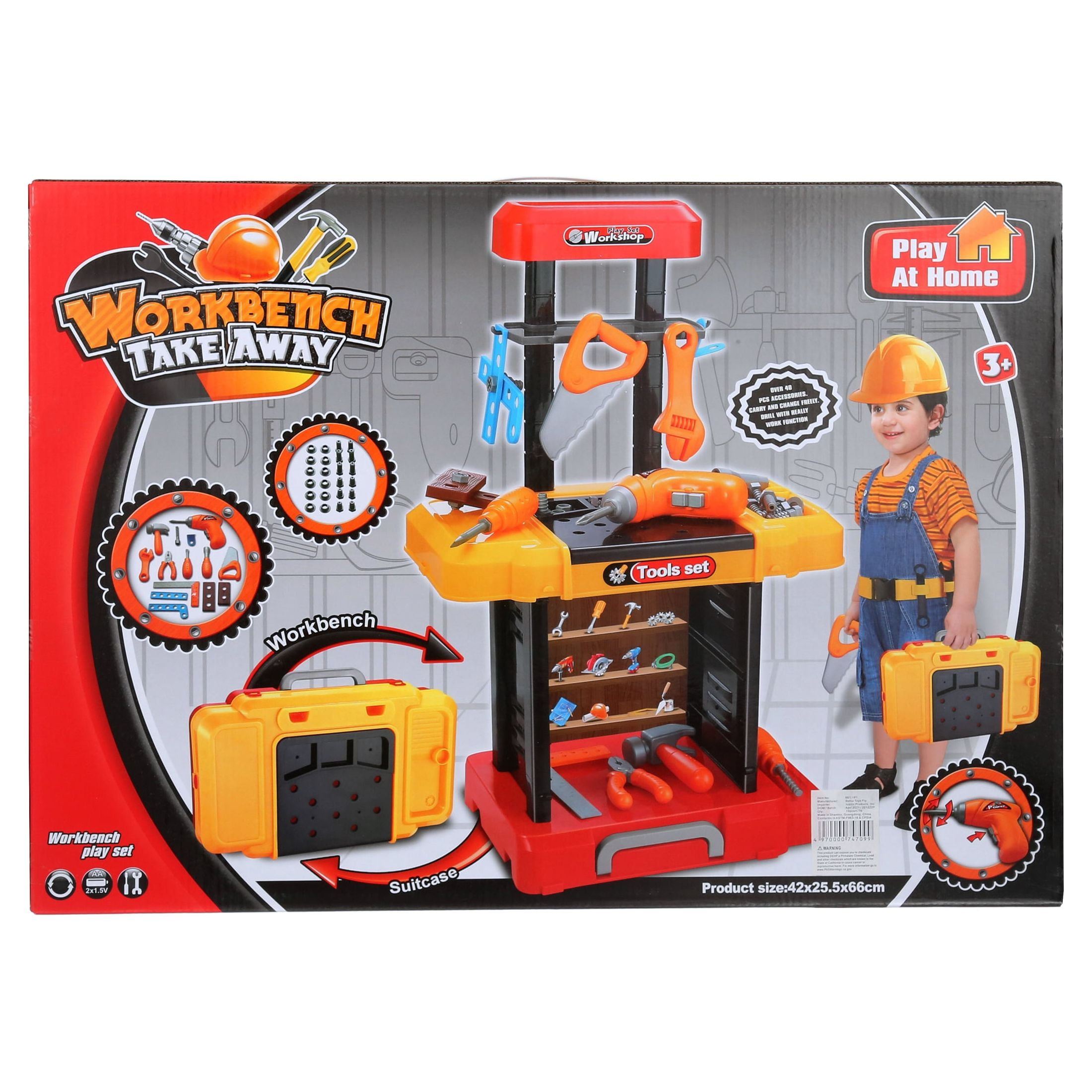 Black and Decker Junior Ready-to-Build Work Bench with 53 Tool and  Accessories : : Toys