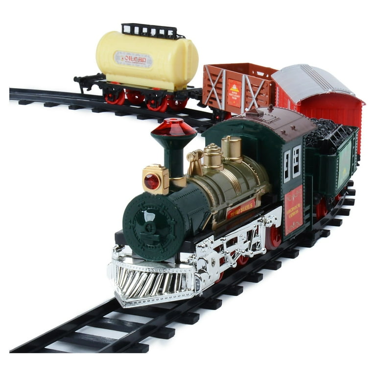 Toy Train Set Kids Battery Operated with Sounds and Lights