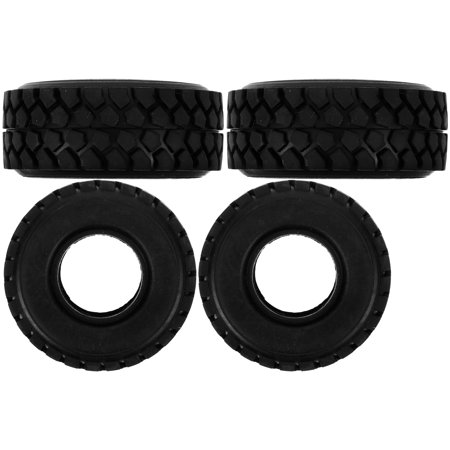 Toy Truck Tires Wheels Car Toy Remote Control Truck Rubber Toddler Child Black 5.50X5.50X2.10CM 4 Pcs