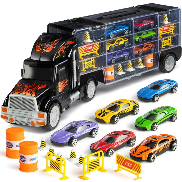 Play22usa Toy Truck Transport Car Carrier