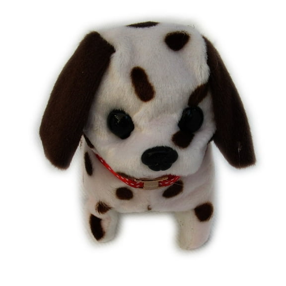 Toy Walking Barking Faux Polka Dot Dalmatian Spotted Springer Spaniel Catahoula Leopard Dog Puppy (1 dog in Random Color)