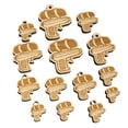 thumbnail image 1 of Toy Water Gun Pistol Wood Mini Charms Shapes DIY Craft Jewelry - No Hole - 30mm (6pcs), 1 of 7