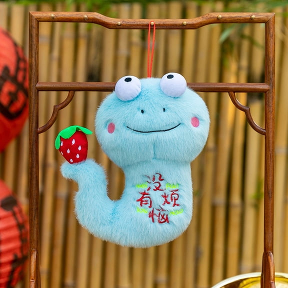 Toy for Chinese Year 3D Year of the Doll Stuffed Animal for Spring Festival Celebrations Chinese Plushies for Gifting and,20 cm,Blue
