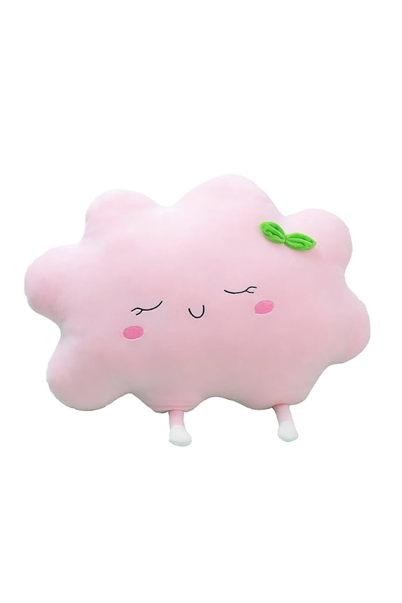 Toy for Family and Schoolmates Funny and Blue Cloud Throw Pillow Soft Toy for cuddling and play,7.87×13.77 inch,Pink