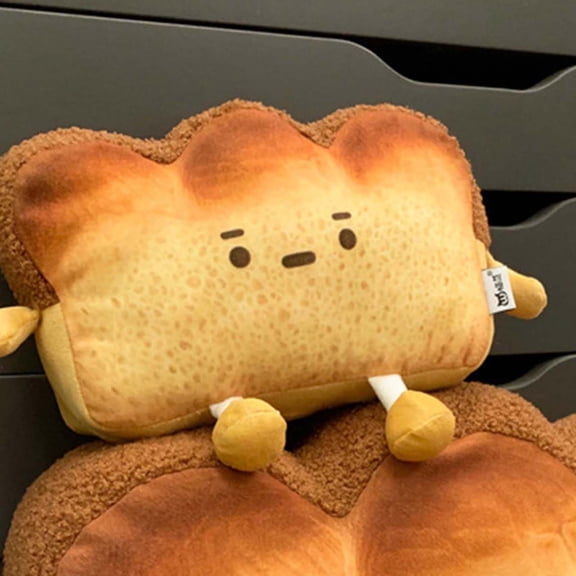 Toy from Slice for Children And Adults Whimsical Bread Bedroom Home Decoration Toy Designed for Play Comfort And Collectible,20 cmx12 cm,Brown