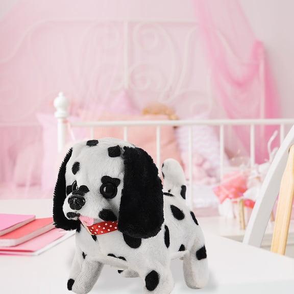 Toy for Kids Interactive Dog That Walks Barking Tail Wagging Cute Companion for Indoor Outdoor Play,17 cmx13 cmx11 cm,Black