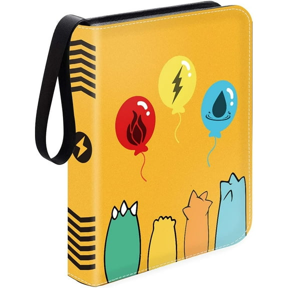 ToyHub 720 Pockets Trading Card Binder with Sleeves Fit for Pokemon Cards Packs, Portable Storage Case with 9-Pocket Removable Sheets Gifts for Boys Girls
