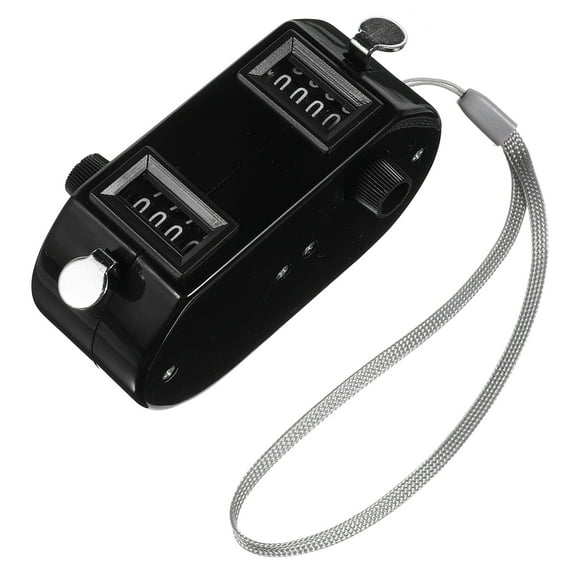 Nicehomfit Portable Black Dual Counter Tracker with Mechanical for Score and Visitor Counting