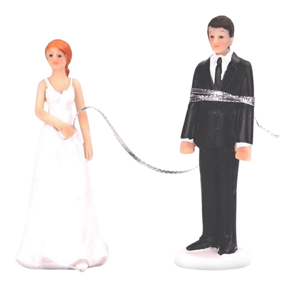 Nicehomfit Assorted Color Resin Wedding Cake Figurine Bride and Groom Decorative Couple
