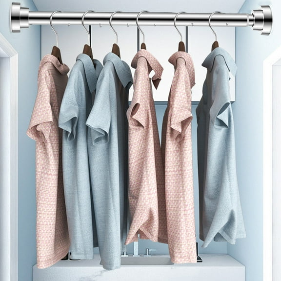 ToyKingdee Shower Curtain Rod Adjustable, Spring Tension Curtain Rod No Drill, Anti-Rust Non-Slip Shower Rod, Shower Curtain Rod for Bathroom Tension