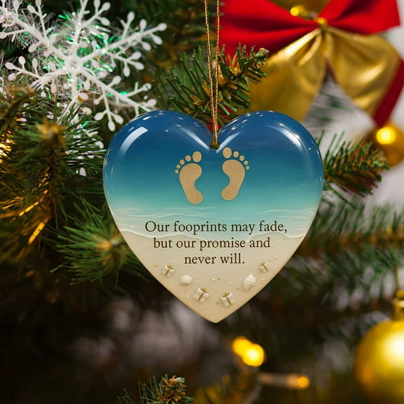 ToyKingdee 2D Heart-Shaped Sea Glass Friendship Ceramic Ornament, True Friendship Sea Glass Ornament for Best Friends, Custom Soul Sister Gifts, Christmas Tree Hanging Decor Gift