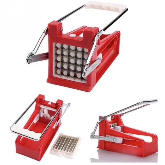 ToyKingdee 3-in-1 Multifunctional Manual Potato Chipper & Vegetable Cutter, Kitchen Slicer for French Fries and Produce