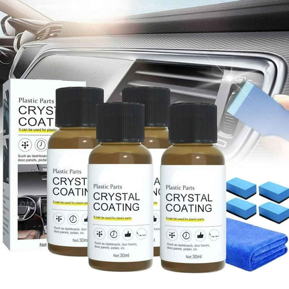 ToyKingdee 30ml Set Of Plastic Refurbishing Agent For Automobile Interior Decoration Refurbishing Agent For Instrument Panel Polishing Plastic Leather Refurbishi