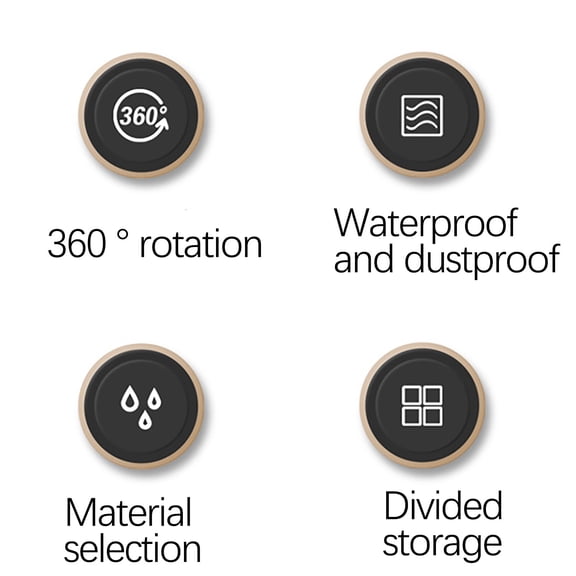 ToyKingdee 360° Rotating Desktop Cosmetic Storage Tube, Makeup Organizer for Brushes, Lipsticks & Beauty Tools