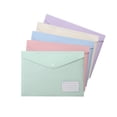 thumbnail image 1 of ToyKingdee A4 Plastic Snap Button File Pouch, Transparent Document Storage Folder with Label Area, 1 of 6