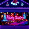 thumbnail image 1 of ToyKingdee Activated Christmas Garage Door Cover Banner, Glows in Dark Holiday Garage Door Covers with Cartoon Santa and Elf, Xmas Outdoor Indoor Party Decoration, 1 of 3