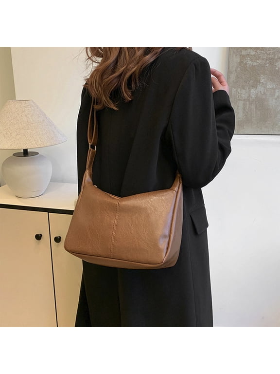 Bags for Women Leather Slouchy Bag Ultra Soft Vegan Purse Vintage Shoulder Bag Trendy Everyday Handbag