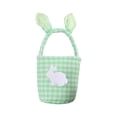 thumbnail image 1 of ToyKingdee Bunny Easter Basket, Classic Gingham Easter Bucket Bag for Easter Egg Hunts Party Favor Decorations, 1 of 6