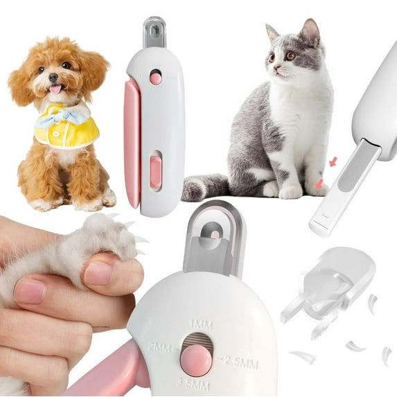 ToyKingdee Cat Nail Clipper with Adjustable Trimming Hole & Hidden Nail File | Safe Toenail Trimmer | Anti-Splash Claw Cutter for Grooming