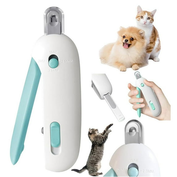 ToyKingdee Cat Nail Clipper with Adjustable Trimming Hole & Hidden Nail File | Safe Toenail Trimmer | Anti-Splash Claw Cutter for Grooming