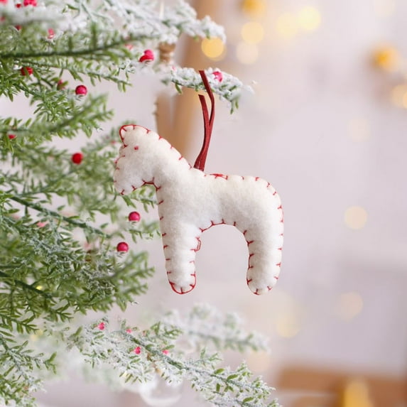ToyKingdee Christmas Felt Wool Decorations Cute Hanging Ornaments for Tree Colors Handmade Holiday Present Accessories
