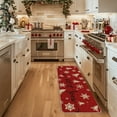 thumbnail image 1 of ToyKingdee Christmas Kitchen Rugs Snowflake Christmas Kitchen Mat for Floor Non-Slip Red Kitchen Rugs for Xmas Kitchen Bedroom Farmhouse Decorations Winter Holiday Decor, 1 of 6