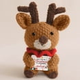 thumbnail image 1 of ToyKingdee Christmas Santa Claus Positive Crochet Doll with Positive Card, Emotional Crochet Knitted Doll, Funny Emotional Support Croch-et Snowman Gifts, 1 of 3