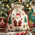 thumbnail image 1 of ToyKingdee Christmas Santa Sack - Soft Linen Christmas Drawstring Gift Bag for Gifts, Toys, Candy Storage, 1 of 6