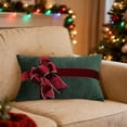 thumbnail image 1 of ToyKingdee Christmas Velvet Throw Pillows Decoration Xmas Gift Boxes Shaped Plush Pillow with Bow for Winter Xmas Home Bedroom Sofa Party Decoration, 1 of 6