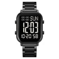 thumbnail image 1 of ToyKingdee Classic Unisex Digital Sports Watches Women's Men's Multifunctional Watch Stainless Steel Band Square Big Numbers Dial Waterproof Electronic Led Watch, 1 of 6