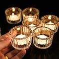 thumbnail image 1 of ToyKingdee Clear Tealight Candle Holder, Glass Tealight Candle Holders for Wedding Party, Tea Light Candles Holder Bulk for Home Decor, 1 of 7